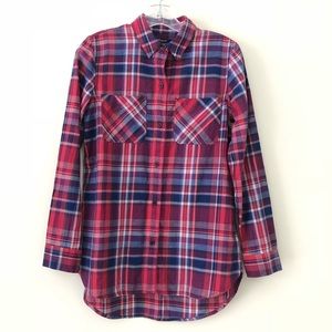 Madewell Ex Boyfriend Kentwood Plaid Shirt